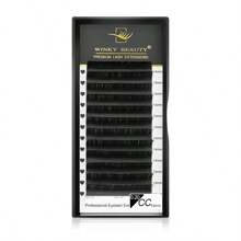 椭圆形扁平假睫毛，柔软丝滑，打造经典自然妆效，浓密单根，12排植入式单根假睫毛，优质钢丝，哑光黑，专业化妆睫毛托盘，单根睫毛长度8-15mm，睫毛簇，单根假睫毛，假睫毛 - CC - 查看 25