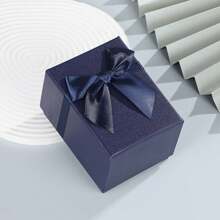 1pc High-End Fashion Ribbon Bow Watch Storage Box, Business Gift Box With Lid For Watch Accessories, Square Packaging Empty Box, Holiday/Valentine's Day Gift Box Valentines