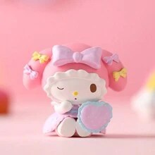 Sanrio 1PC My Melody Tea Party Theme Blind Box, Cute Cartoon Character Model, PVC Figurine, Versatile Styling Combinations, Desktop Decoration Supplies, Cute Fashion , Home Room Decor, Homecoming Season Gifts, Room Decoration Stuff, Home Decor, Bedroom Decor, Party Decorations, Wedding Items, 14+Youth Toys (Random Shipping)