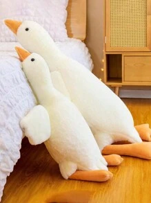 Decorazione natalizia 160cm Grandi giocattoli di peluche bianchi a forma di anatra, cuscino morbido e soffice, bambola di oca o cigno, tappetino da pavimento, decorazione per camera da letto, cuscino, regalo per bambini e ragazze per il compleanno, Ringraziamento, Natale, decorazioni per feste