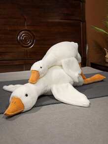 Decorazione natalizia 160cm Grandi giocattoli di peluche bianchi a forma di anatra, cuscino morbido e soffice, bambola di oca o cigno, tappetino da pavimento, decorazione per camera da letto, cuscino, regalo per bambini e ragazze per il compleanno, Ringraziamento, Natale, decorazioni per feste
