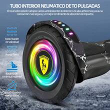 Patinete Electrico Rosa Barato Hoverboard Electrico Mirrend T1 Bluetooth Rgb Para Niños Regalos - Rayo negro - Ver 4