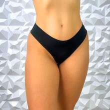 Kit Of 10 Seamless Thong Panties Laser Cut Dental Floss Does Not Mark Clothing Comfortable And With Lining - 彩色 - 查看 2