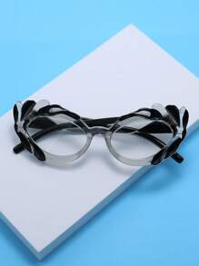 1 件男士时尚无度数眼镜，全新猫眼小框设计，眼镜，金属铰链，多功能且 - 無色 - 查看 11