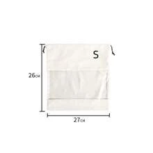 绒面革防尘袋、透明收纳袋、高档手提包保护套、抽绳女士包包收纳袋 - 白色 - 查看 2