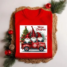 Unisex Christmas T-Shirt 3 Little Goblins Personalized Elegant Premium Fabric - 黑色 - 查看 2