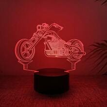 1pc Personalized 3D Motorcycle Shape LED Night Light, Creative Gift For Birthday, Christmas, Holiday