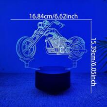 1pc Personalized 3D Motorcycle Shape LED Night Light, Creative Gift For Birthday, Christmas, Holiday
