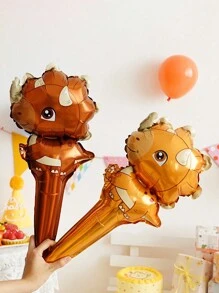 5pcs Dinosaur Hand-Held Balloons, Dinosaur Balloons Dinosaur Party Supplies, Dinosaur Foil Balloons Aluminum Polyester Film Jungle Balloons For Birthday, Wedding, Graduation Party, Jungle Theme Party Back To School Valentine Day