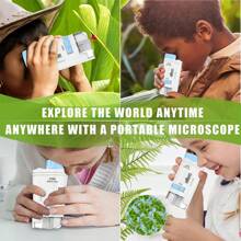 1pc Portable Microscope Magnifier 80-200X Focus Optical Research Scientific Educational Toy, Outdoor Exploration Learning Gift For Kids, Christmas - Multicolor - View 6