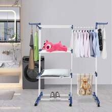 Telescopic Clothes Drying Racks - 75-142.5*64*170cm - View 10