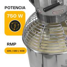 RHINO Batidora Profesional Multiusos para Panaderías y Cocinas Industriales, BATI-20 - Gris Claro - Ver 3