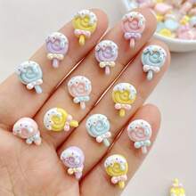 20/50/100pcs Mixed Random Mini Cute Colorful Lollipop & Ice Cream Nail Jewelry Alcohol-Free Nail Art Accessories For Women And Girls - Nail Art Lollipop - View 6