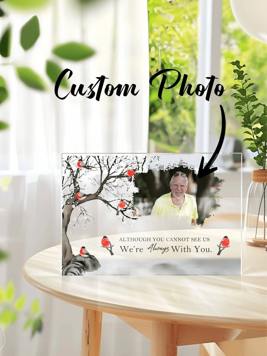 1 tấm biển tưởng niệm tùy chỉnh, tấm biển ảnh Acrylic cá nhân hóa, biển báo quà tặng gia đình cá nhân hóa, quà tặng chia buồn khi mất người thân yêu, quà tặng tưởng niệm, ý tưởng quà tặng tang lễ, quà tặng tưởng nhớ người thân yêu, quà tặng tưởng nhớ khi mất người thân, tấm biển ảnh, tấm biển Acrylic, thích hợp cho phòng ngủ và phòng khách, quà tặng cho anh ấy, quà tặng cho cô ấy - Kiểu 5 - Xem 1