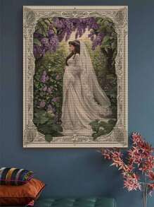 Bộ tranh khảm kim cương 5D DIY - Phong cảnh người phụ nữ xinh đẹp, Nghệ thuật trang trí nhà bằng kim cương, Quà tặng cho bạn bè vào dịp Giáng sinh, Halloween, Lễ tạ ơn - Nhiều màu - Xem 5