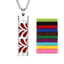 New Aromatherapy Diffuser Necklace Stainless Steel Small Box Essential Oil Perfume Essential Oil Diffuser Pendant Box Style Necklace Aromatherapy Jewelry