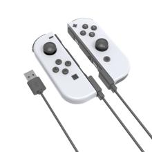 2 In 1 Switch Joy-Con Cable Compatible With Switch Joy-Con Controller One-To-Two-Line Charging While Playing Cable Length 2.5M Play White Charging - Black - View 6