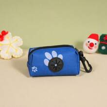 Pet Waste Bag Dispenser, Canvas Dog Poop Bag Holder & Organizer, Portable Hanging Bag For Outdoor Use