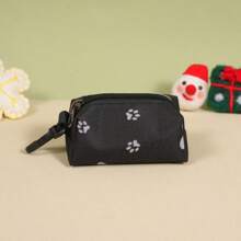 Pet Waste Bag Dispenser, Canvas Dog Poop Bag Holder & Organizer, Portable Hanging Bag For Outdoor Use