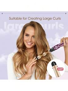 Rotating Curling Iron 1 Inch, Curling Wand, Automatic Hair Curler With Long Barrel Heating Up To 430°F In 30S, 6 Gear Adjustable, 100-240V Dual Voltage Hair Crimper For Home & Travel