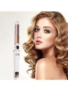 Rotating Curling Iron 1 Inch, Curling Wand, Automatic Hair Curler With Long Barrel Heating Up To 430°F In 30S, 6 Gear Adjustable, 100-240V Dual Voltage Hair Crimper For Home & Travel