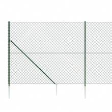 Green Chain Link Fence With Spike Anchors 2m X 10m Durable Outdoor Security Solution For Gardens Yards And Perimeters - Green - View 3