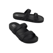 Zaxy Papate Women's Slide Sandal Shiny Casual Anatomical - màu đen - Xem 4