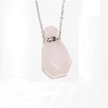 1 件迷你水晶香水瓶，精油许愿瓶吊坠，适合制作珠宝