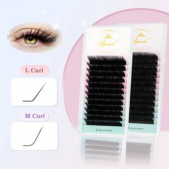 L M curl Mix8-15mm Soft Touch Russian Volume Matte Black Cashmere Lash Extensions Volume Trays Individual Eyelash Extensions