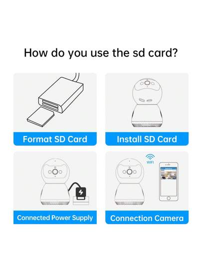 5G/2.4G WiFi 3MP HD Indoor Surveillance Camera, Ideal Baby/Pet/Nanny/Elderly Monitoring. Supports Cloud Storage 32/64GB SD Card Storage. view 7