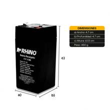 RHINO Batería Recargable 4 V, BAT-4VR - Negro - Ver 5