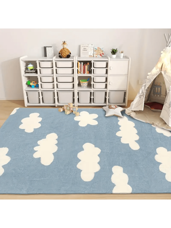 1pc, Castle Clouds Floor Mat - Vibrant Cartoon Clouds, Exceptionally Durable, Slip-Resistant, Ultra-Soft, Easy-To-Clean, And Washable - Perfect For Living Room And Bedroom Decor