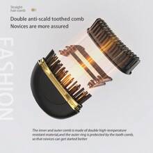 便携式迷你无绳直发器，3 种加热设置，防烫，适合日常旅行使用，适用于男士长胡须和女士头发，男女通用礼物 - 黑色 - 查看 4