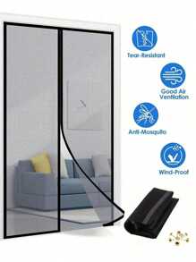 Rideau moustiquaire magnétique de porte, rideau moustiquaire magnétique de porte pratique pour animaux de compagnie - la moustiquaire magnétique de porte garde les insectes éloignés, moustiquaire magnétique de porte de garage simple d'un seul véhicule, moustiquaire à insectes pour porte de garage, patio, porche avec bord inférieur lesté magnétique
