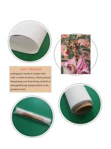 1幅时尚长颈鹿艺术帆布海报，迷人的动物墙饰，身穿粉色浴袍，无框装饰艺术，经典帆布墨水印刷，竖向悬挂，适用于家居、办公室、浴室、客厅装饰，全年室内墙面装饰，墙面艺术礼物，生日和毕业纪念