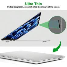 [1片]适用于Macbook屏幕的防蓝光膜，PET材质软膜，磁吸式可移除屏幕膜，防眩光磨砂膜，易于安装，触控灵敏