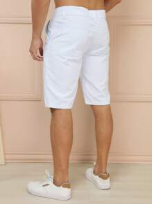 Men Denim Shorts - White - View 3