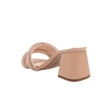 Chunky Heel Clogs Take Off Shine Elegant Fashion - 米色 - 查看 3