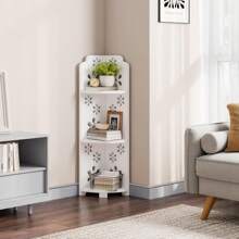 Corner Shelves Free Standing Shelf Floor Storage Unit For Bathroom, Living Room, Bedroom, Kitchen, Balcony Or Office - Corner Flower Pattern/3 Tier - View 3