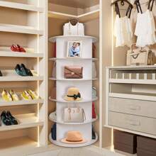 Zapatero giratorio en torre, organizador de zapatos giratorio de 360°, zapatero giratorio independiente, expositor de zapatos giratorio Lazy Susan para entrada, con capacidad para 20 pares de zapatos - 5 niveles - Ver 3