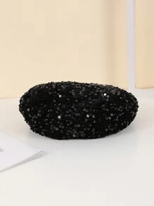 1 chiếc mũ nồi nhung đính sequin nhiều màu sắc dành cho nữ, phong cách thời trang Châu Âu và Mỹ dành cho biểu diễn sân khấu, tiệc tùng và sự kiện Ngày lễ tình nhân - sequin - Xem 15