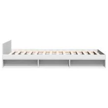 Compact White Bed Frame With Storage Drawer Small Single 75x190 Cm Mattress Not Included