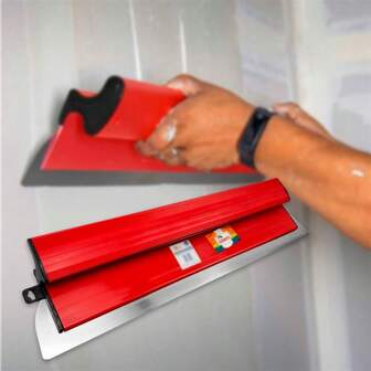 Desempenadeira 60cm Aço Inox com Lâmina Flexível Lisa Para Massa Corrida com Troca de Lâmina