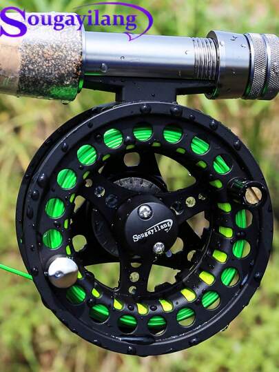 SOUGAYILANG Portable & Durable Aluminum Fly Fishing Reel - Perfect For Offshore, Bass, Trout