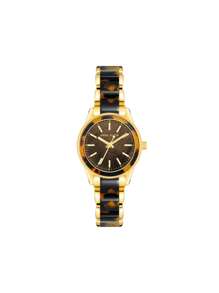 Anne Klein Pearlescent Acetate Link Bracelet Watch AK/3212BMGB