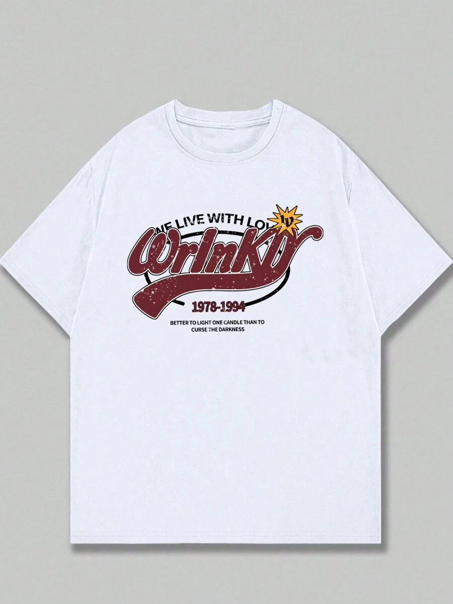 Cotton T-Shirt Retro Style Text Premium Unisex Breathable Soft Stylish Summer T-Shirt - Kem - Xem 1