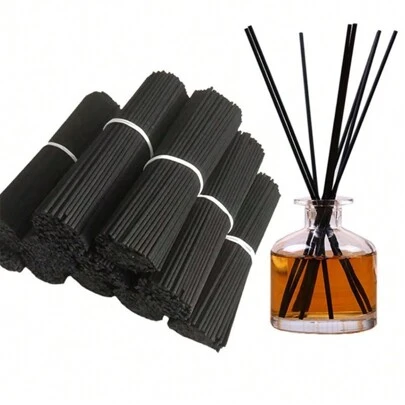 100pcs Natural Rattan Diffuser Sticks - Long Lasting Essential Oil Refill, Suitable For Spa, Fragrance, Aromatherapy (11.81 Inches X 3mm) Black & White Colors