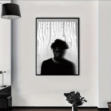 1pc, Hip-Hop Rap Pop Singer Wall Art,Pop Albums Vibrant A Stylish Bachelor Party Decor Room,Popular Songs Style Aesthetic,Black And White Vintage Poster Printing, Minimalism Canvas Painting, Suitable For Home Decoration,Bar Cart,Cafe, Patio,Birthday Gift,Living Room, Bedroom, Living Room, Home Office, Bathroom Decoration, The Perfect Gift For Your Friends,Wall Decoration20*28 Inch, Unframed