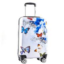20-Inch European Brand French Design Polycarbonate Material Suitcase With All-Over Print, Expandable Large Capacity, Silent Wheels, Security Lock, Multi-Color Options, Waterproof Wear-Resistant, 1-Year Warranty, Travel Essential, Holiday Necessity, Elegant Decoration, Fashion Basics, Comfortable For Family, Special Gift, Top-Tier Item, Bright Colors For Spring/Summer, Unisex, Budget Airline Carry-On Luggage