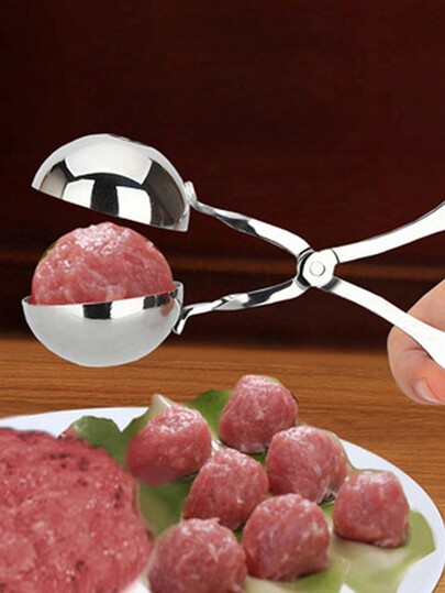 Make Delicious Meatballs Easily With This 1pc Kitchen Convenient Stainless Steel Meatball Maker!Convenient Squeezing Stainless Steel Meatball Device - Perfect For Outdoor Camping And Kitchen Use, Non-Stick And Easy To Clean